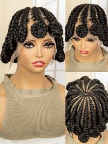 S SEDITTYHAIR New Synthetic Wig With Lace, Watermelon Braided Fiber Hair Extension, Black - Black - View 2