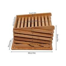 Pop-Up Bamboo Literature Magazine Rack Display Holder Stand