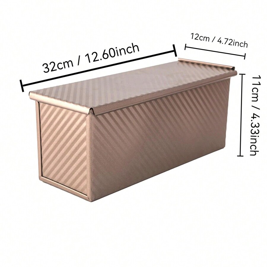 2.2Lb Pullman Loaf Pan With Lid, NonStick Bread Pans, 13 X 5 Long