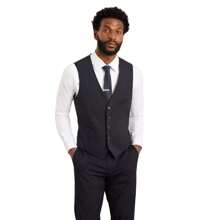 Burton Mens Essential Slim Waistcoat (Navy) - Navy Blue - View 4