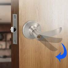 Home Entry Lever Three-Handle Door Lock Set Bathroom Entrance Passage With Key - 25-45mm - View 6