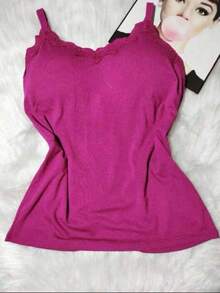 Women's Lace Tank Top With Cup - Màu tím - Xem 2