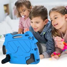 Funda Para Tableta fabricado en Goma incluye Correa uso Rudo cantra golpes Ice - Azul - Ver 6