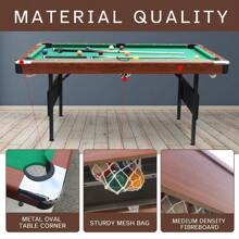 5.5 Ft Portable Pool Table, Billiard Tables, Foldable Pool Table Space-Saving With Billiard Complete Set Of Accessories For Kids And Adults, Indoor Or Outdoor Pool Table - Mocha Brown - View 7