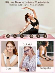 透气运动表带,兼容 38mm、40mm、41mm、42mm、44mm、45mm、49mm 表盘,男女通用,塑料软硅胶材质,彩色圆点孔设计,兼容 Series 11、10、9、8、7、6、5、4、3、2、1、SE、Ultra、3、2、1。 - 粉色 - 查看 8