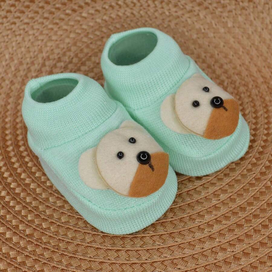 Baby Slipper Sock Booties 3D Bottini Bear Varies Color - màu xanh lá - Xem 1
