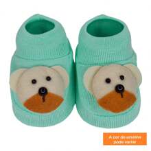 Baby Slipper Sock Booties 3D Bottini Bear Varies Color - màu xanh lá - Xem 2