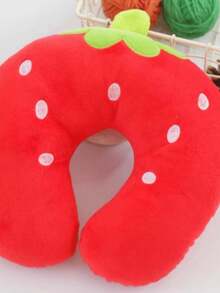 Capybara U-Shaped Travel Pillow For Kids, Plush Neck Pillow - 紅色 - 查看 7