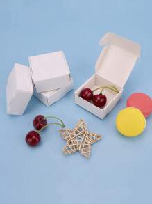 50pcs/10pcs 纯色盒 2.16 英寸 * 2.16 英寸 * 0.98 英寸迷你盒，珠宝盒包装，棕色牛皮纸盒，白色纸盒，黑色纸盒，派对装饰礼盒。生日礼盒，婚礼装饰包装盒，DIY 自制 - 黑色 - 查看 9