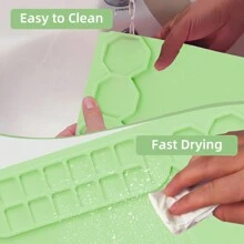 1 件大号硅胶工艺垫，带可折叠杯架，不粘硅胶垫，适用于绘画、雕刻、树脂和胶水项目，成人和儿童的理想选择，耐热、防滑、防水、柔韧、不染色、耐用、可重复使用的多用途工艺硅胶垫 - 綠色 - 查看 7