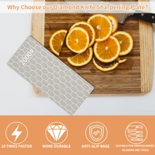 CWOVRS Diamond Sharpening Stones, 5 PCS Diamond Sharpening Plate Honeycomb Surface With Non-Slip Pad For Scissors Knives Outdoor Tools From Coarse To Extra Fine 200/400/600/1000/2000 Grit, Tools For Men - 銀色 - 查看 4