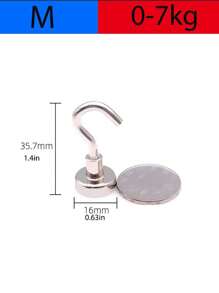4 Móc Từ, Móc Dải Nam Châm Chịu Lực Cho Tủ Lạnh, Móc Hành Trình Siêu Mạnh Cho Thuyền, Vỉ Nướng - Nhiều màu - Xem 8