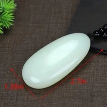 1 件天然玉石原石吊坠，色彩缤纷，手玩原石，优质宝石水晶首饰，全手工雕刻，女士，男士，石英水晶财富玩物，和平吊坠，情侣礼物，男士礼物，适合节日派对礼物，石英水晶礼物。（挂绳礼盒） - 白色 - 查看 4