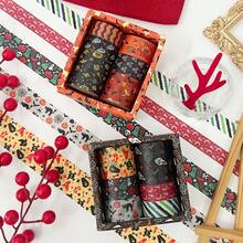 6 cuộn/hộp Băng Washi trang trí Halloween có hình đầu lâu, quả bí ngô, con dơi, họa tiết mạng nhện, thích hợp để trang trí tiệc theo chủ đề & gói quà - Nhiều màu - Xem 8