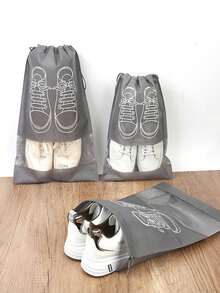 5 PIÈCES Sac de rangement pour chaussures, sac de voyage portable pour chaussures, sac à chaussures en non-tissé, sac à chaussures pour dortoir d'étudiant, sac à cordon pour la poussière, convient pour la maison, les voyages, l'école - Multicolore - Voir 5