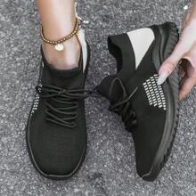 Damskie lekkie, oddychające, dzianinowe, miękkie, wygodne buty w kratę