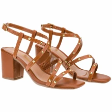 Women's Thick Heel Sandal Square Block Casual Classic Comfortable - 駝色 - 查看 2