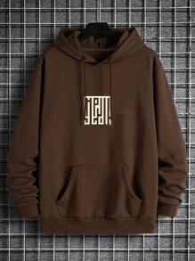 Casual Men Letter Print Hoodie Sweatshirt | Clean Minimalist Perfect Match