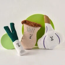 Brinquedos de Pelúcia em Formato de Alho, Cogumelo, Cebola, Brinquedos de Entretenimento para Cachorros, Brinquedos com Apito, Brinquedos de Companhia para Cachorros