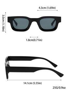 4 pièces Lunettes de soleil carrées pour hommes, accessoires de mode pour la rue et la plage. Idéal pour l'été, la plage, les vacances, l'extérieur et les voyages.