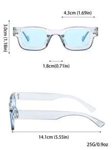 4 pièces Lunettes de soleil carrées pour hommes, accessoires de mode pour la rue et la plage. Idéal pour l'été, la plage, les vacances, l'extérieur et les voyages.