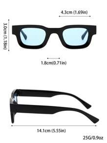 4 pièces Lunettes de soleil carrées pour hommes, accessoires de mode pour la rue et la plage. Idéal pour l'été, la plage, les vacances, l'extérieur et les voyages.