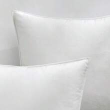 2pcs Nordic Style Solid Color Flannel Fringed Pillow Covers (Pillow Insert Not Included), Square Cushion Covers, Holiday Home Decorative Pillows, Soft & Comfortable Linen-Like Fabric, Modern Decor For Sofa, Bedroom, Dorm - White - View 6