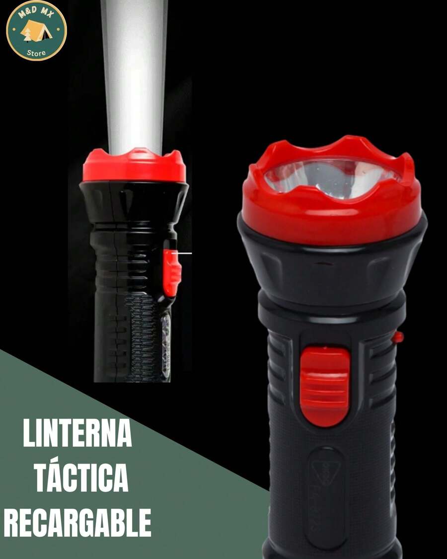 1 Piece Portable Flashlight With Charging, Plug-In Charging And Display, Multifunctional Lighting For Outdoor, Fishing, Hiking And Emergencies A-27 - Black - View 1
