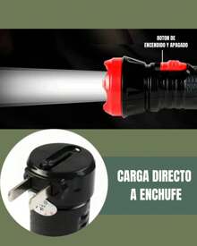 1 Piece Portable Flashlight With Charging, Plug-In Charging And Display, Multifunctional Lighting For Outdoor, Fishing, Hiking And Emergencies A-27 - Black - View 5