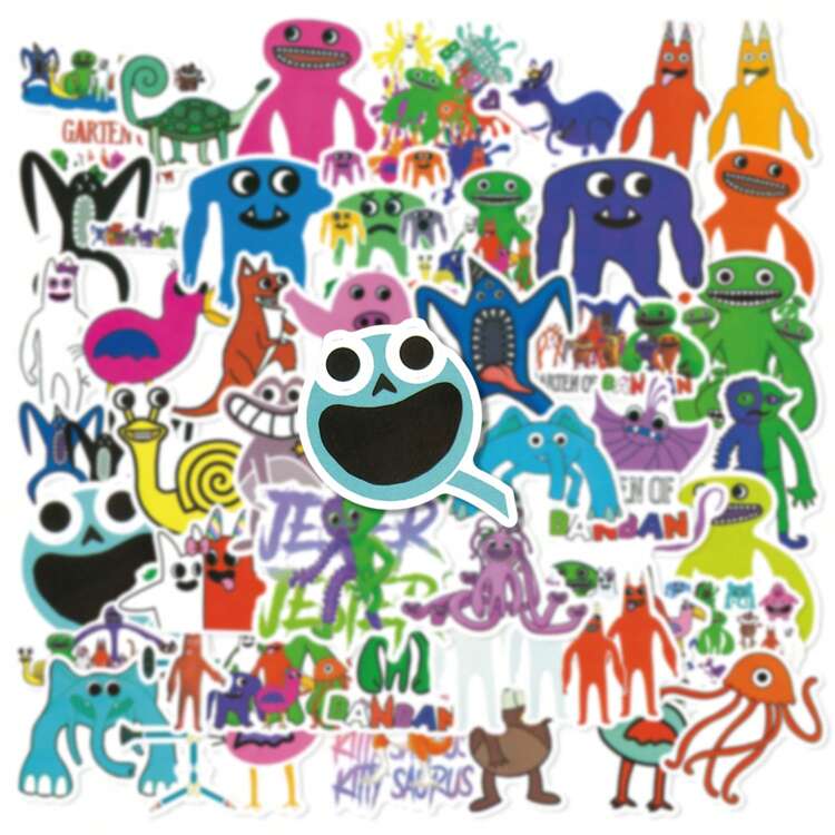 51個かわいいカートゥーンステッカー、スケートボード、コンピューター、デスク、DIYの装飾に適しています - マルチカラー - 見る 2