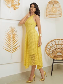 Women Sweater Dresses - Amarillo - Ver 5