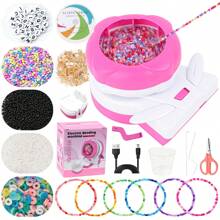 Rotating Clay Bead Maker Kit, Electric Bead Spinner For Jewelry Making, Includes Clay Beads & Ornament Pieces, Packaged In Craft Box For Necklaces, Bracelets & More - Polymer Clay - View 1