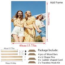 1 pièce Affiche sur canevas photo personnalisée avec cadre en bois DIY ou sans cadre, impression personnalisée de votre photo sur canevas, décoration murale à accrocher, cadeau pour les couples, anniversaires pour petite amie, petit ami, épouse, mari, mère, père, anniversaire, remise des diplômes, Slow Summer Living