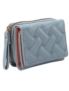 Woman Card Holder Small Ladies Purses Mini Clutch Card Holder Trifold Short Purse Wallet Small Pink