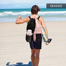 抽绳运动包防水健身包大号运动背包带水瓶网袋男女游泳运动学校旅行 - 彩色 - 查看 8