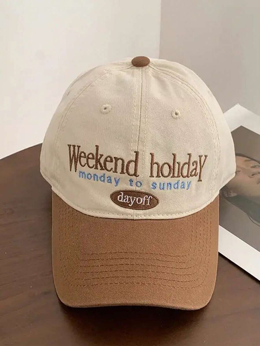 1pc Holiday Letter Design Outdoor Fashion Baseball Cap