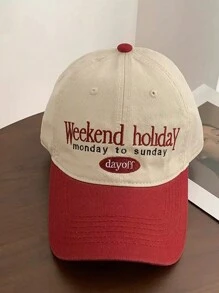 1pc Holiday Letter Design Outdoor Fashion Baseball Cap