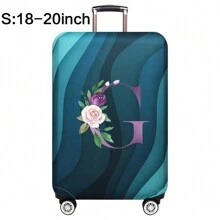 Capas de bagagem, capas de porta-malas, capas contra poeira, 18-32 polegadas, protetor, resistente a arranhões, impressão de corpo inteiro, mala de viagem, capa protetora lavável, acessórios de viagem, suprimentos de bagagem, moda, flor roxa, bolsa para escola, acessórios escolares, material escolar