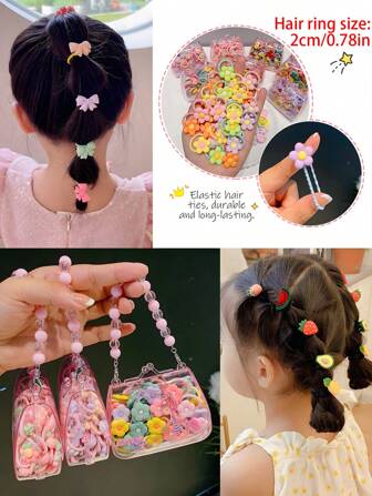 20 st/set Hårband med frukt/blomma/djurtema, 12 olika stilar, slumpmässig färgkombination, lämplig för daglig användning av flickor, bra present