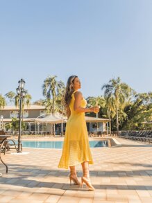 Women Sweater Dresses - Amarillo - Ver 8