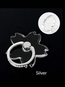 Cherry Blossom Rhinestone Phone Holder, Transparent Cherry Blossom Stand, 360° Rotating Ring Holder, Transparent Phone Stand Compatible With Most Phones, Tablets And Phone Cases, Suitable For IPhone, Android Phones, Birthday Gift, Gift For Family And Friends, Phone Ring Holder, Phone Accessories - Multicolor - View 9