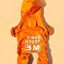 1pc Dog Raincoat, 4-Leg Waterproof Clothing For Large Dogs, Summer - Orange - View 15