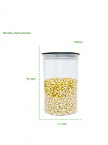 Pot Airtight Closure Elegant Design Food Organizer Kitchen Pantry Black Lid - 黑色 - 查看 8