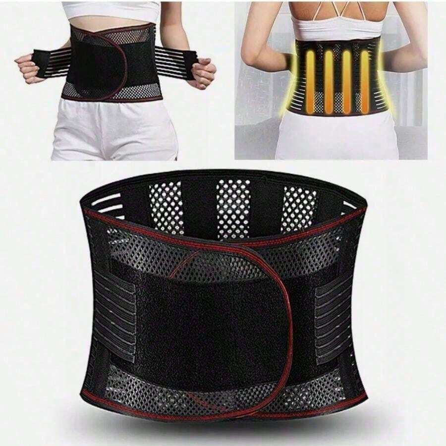 Breathable Mesh Fabric Elastic Compression Men's And Women's Belts Adjustable Size For Daily Waist Protect - Black - View 1