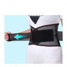 Breathable Mesh Fabric Elastic Compression Men's And Women's Belts Adjustable Size For Daily Waist Protect - Black - View 4