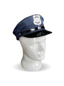 1 pieza Gorra de policía para niños, gorro plano para niños, gorra de uniforme de disfraz de juguete - Azul Marino - Ver 6
