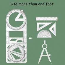 1pc Multi-Function Math Geometry Ruler, Rotating Protractor, Drafting Drawing Tools Set For Students,Rulers - Primary School - View 7