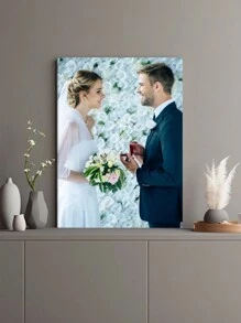 1 pièce Affiche sur canevas photo personnalisée avec cadre en bois DIY ou sans cadre, impression personnalisée de votre photo sur canevas, décoration murale à accrocher, cadeau pour les couples, anniversaires pour petite amie, petit ami, épouse, mari, mère, père, anniversaire, remise des diplômes, Slow Summer Living