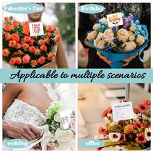 20Pcs Metal Floral Place Card Holder, Heart Round Shape Flower Pick Clips Table Number Holders, Gold Metal Card Picture Holder Pick, Floral Gift Card Holder Clips For Wedding Party Favor - Gold - View 4