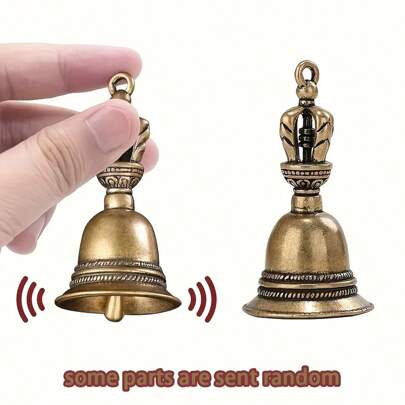 Mini Hand-Cranked Retro Brass Magic Bell - Anti-Devil Charm, Keychain Pendant, Perfect For Home Decor & Festival Gifts Pendant Charms Charm Pendants